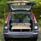 A CarToCamp Honda CR-V Sleeping Platform with additional storage space in the trunk.